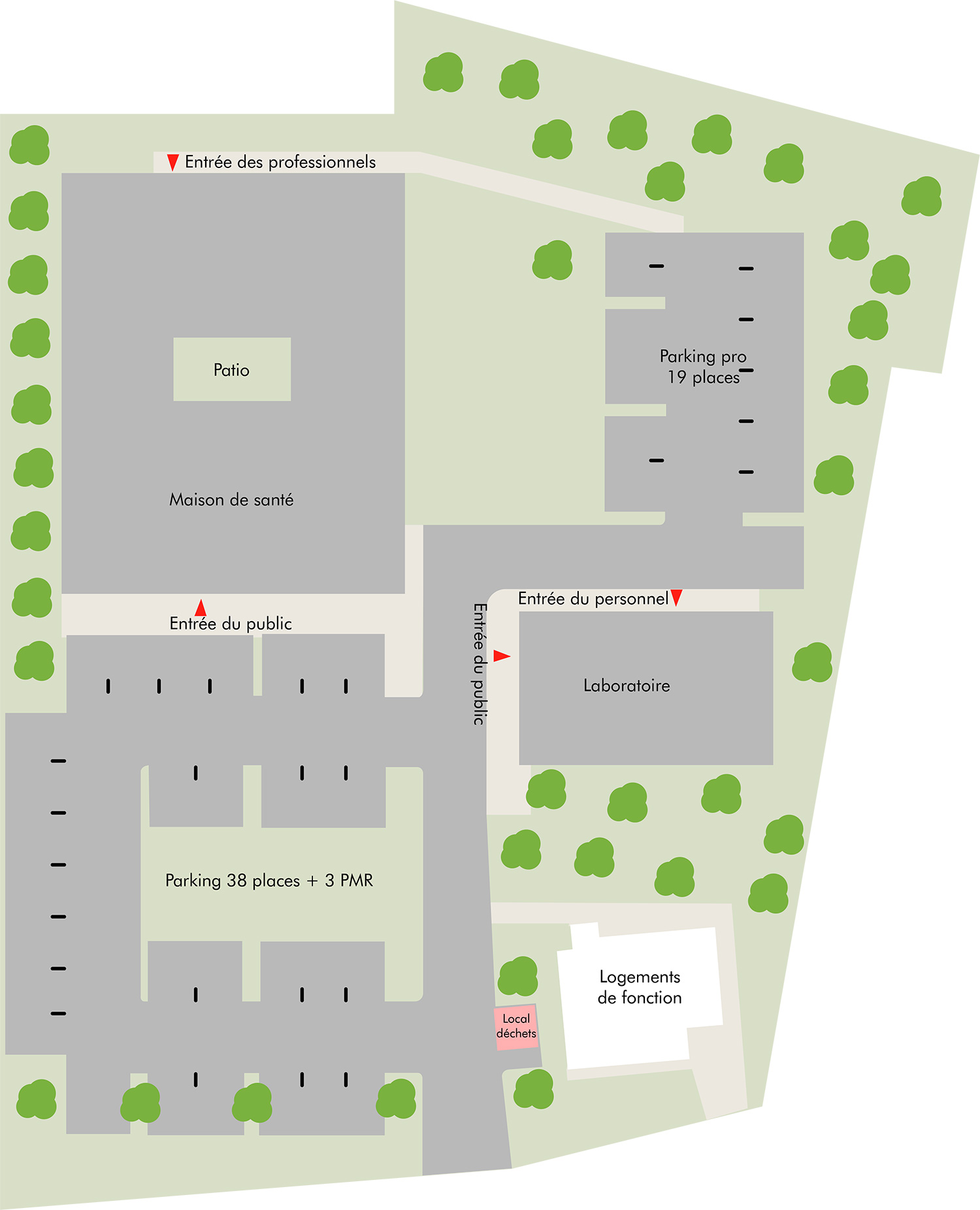 Situation-géographique-simplifiée Maison de Santé du Malesherbois - Simone Veil - Plans