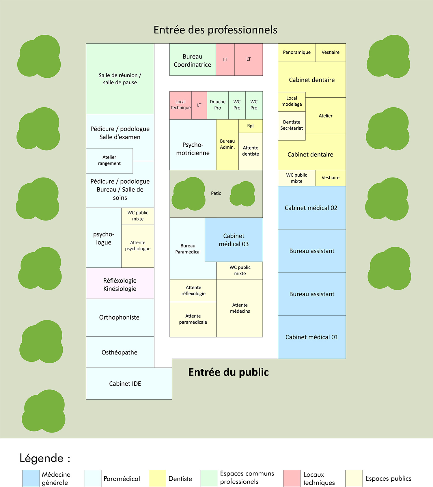 Plan-simplifie-3 Maison de Santé du Malesherbois - Simone Veil - Plans